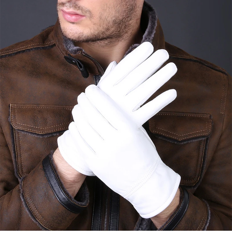 2025 Winter Genuine Leather Wh - Leather Work Winter Gloves review and price