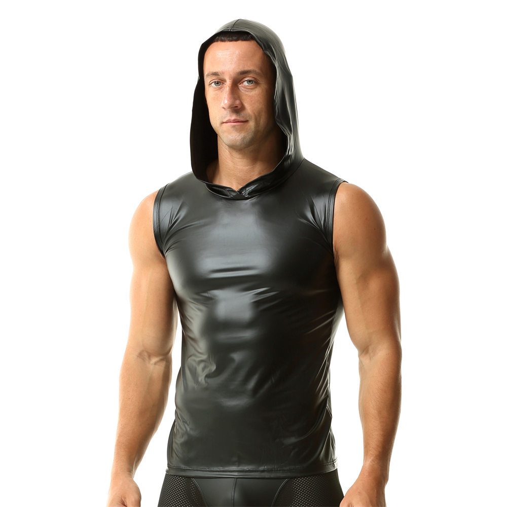 Size M-XL Bodybuilding Mens PU - Leather Work Vest review and price