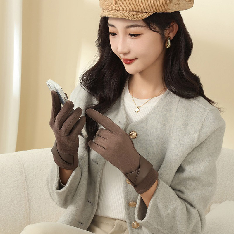1 Pair Suede Gloves For Women  - Leather Work Winter Gloves review and price
