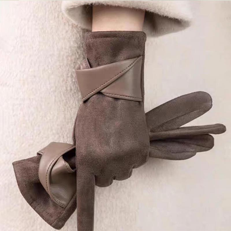 1 Pair Suede Gloves For Women  - Leather Work Winter Gloves review and price