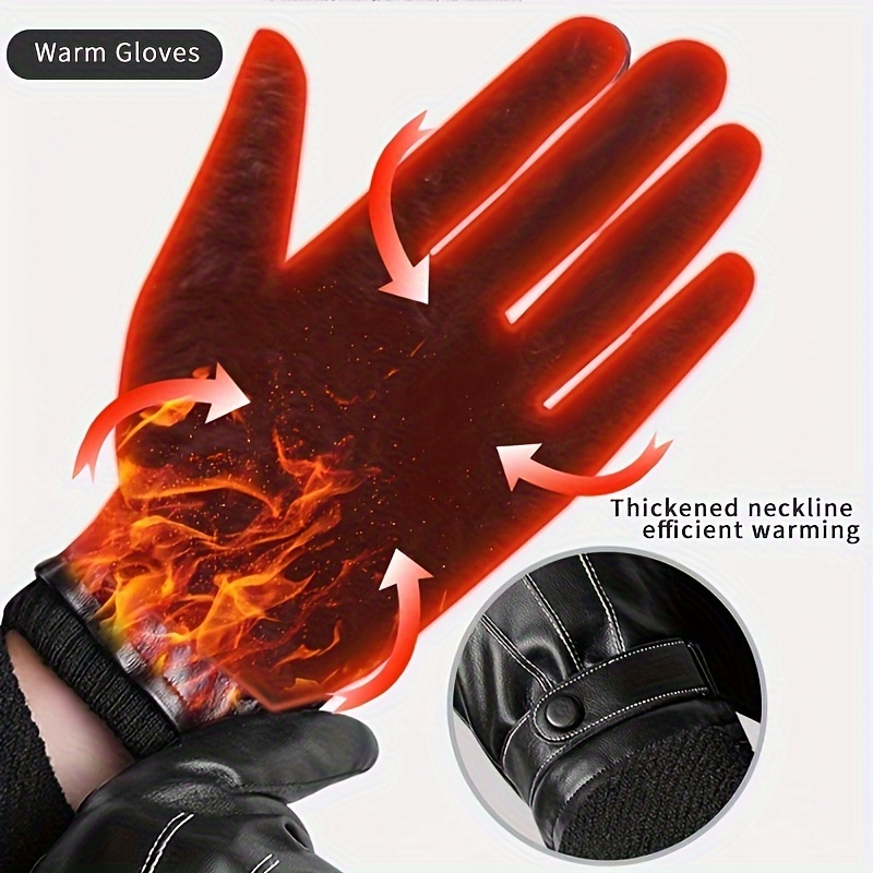 1Pair Winter Gloves Warm Drivi - Leather Work Winter Gloves review and price