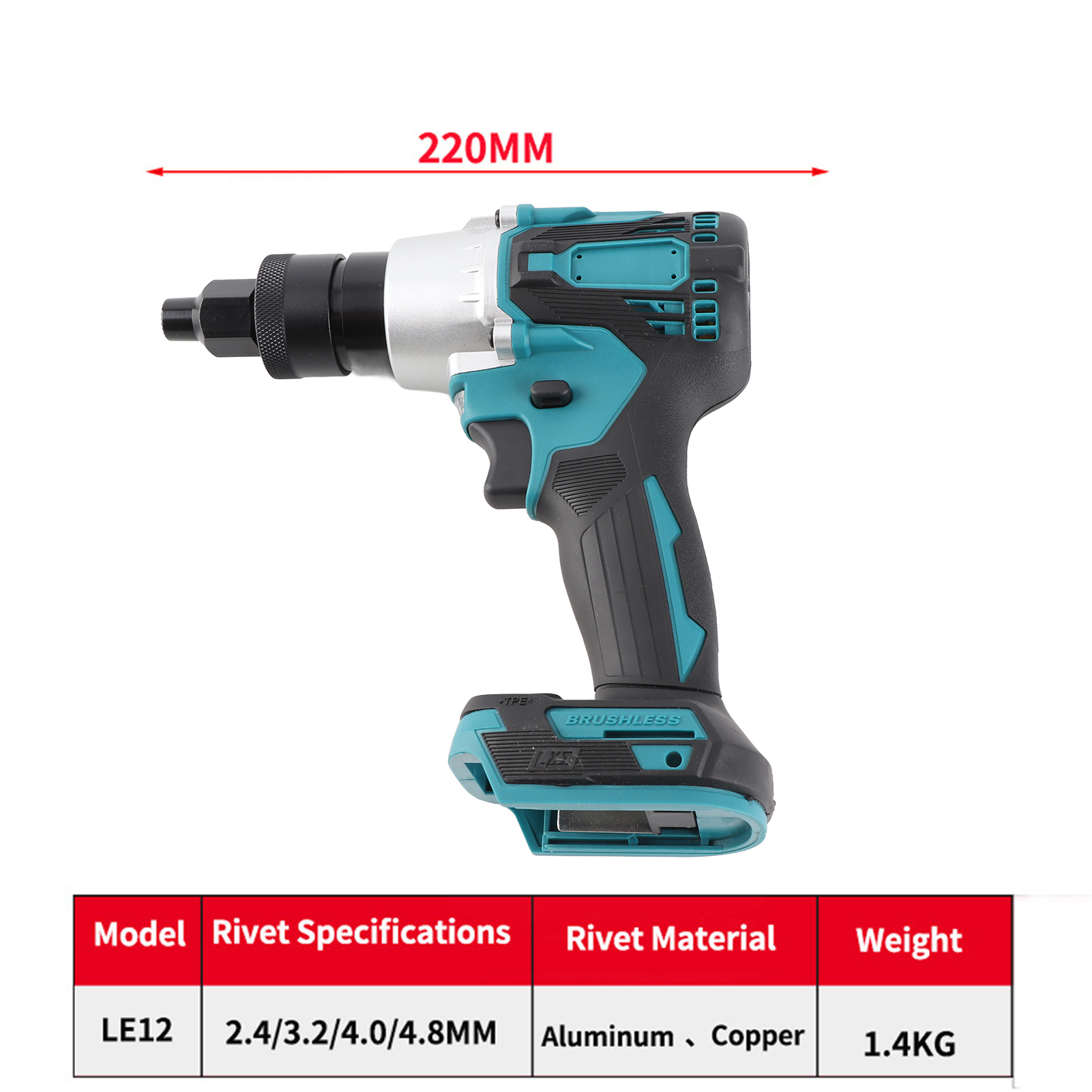 Electric Riveting Gun Brushles - Rivet Setter Tool review and price