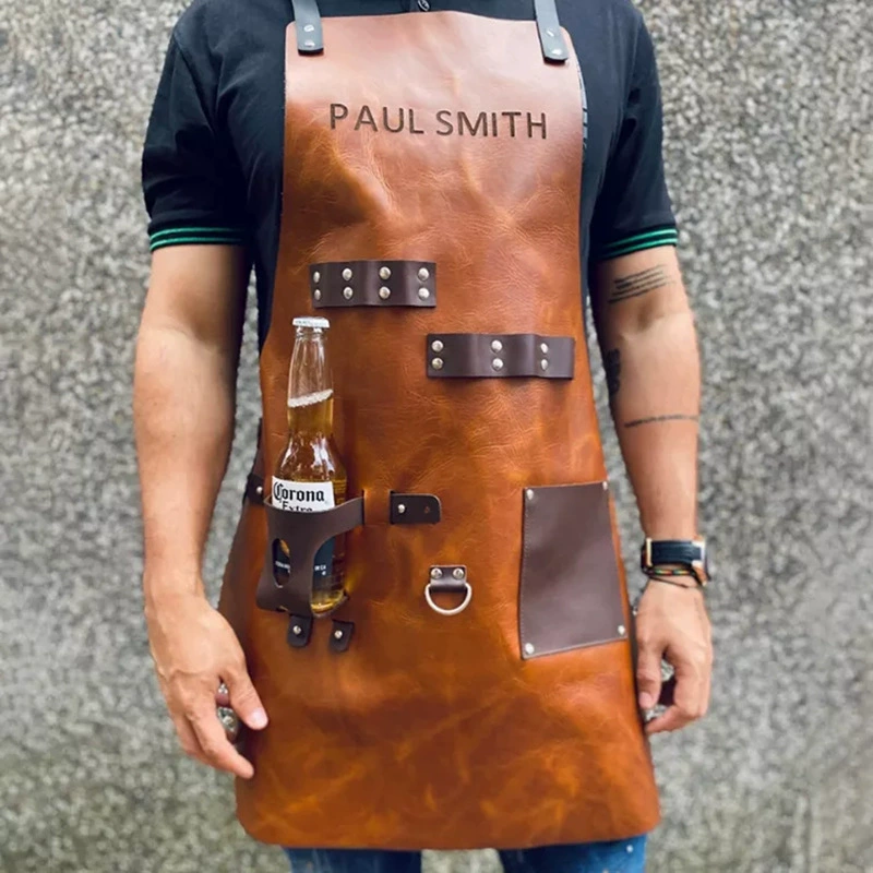 Apron Kitchen Outdoor Barbecue - Leatherwork Apron review and price