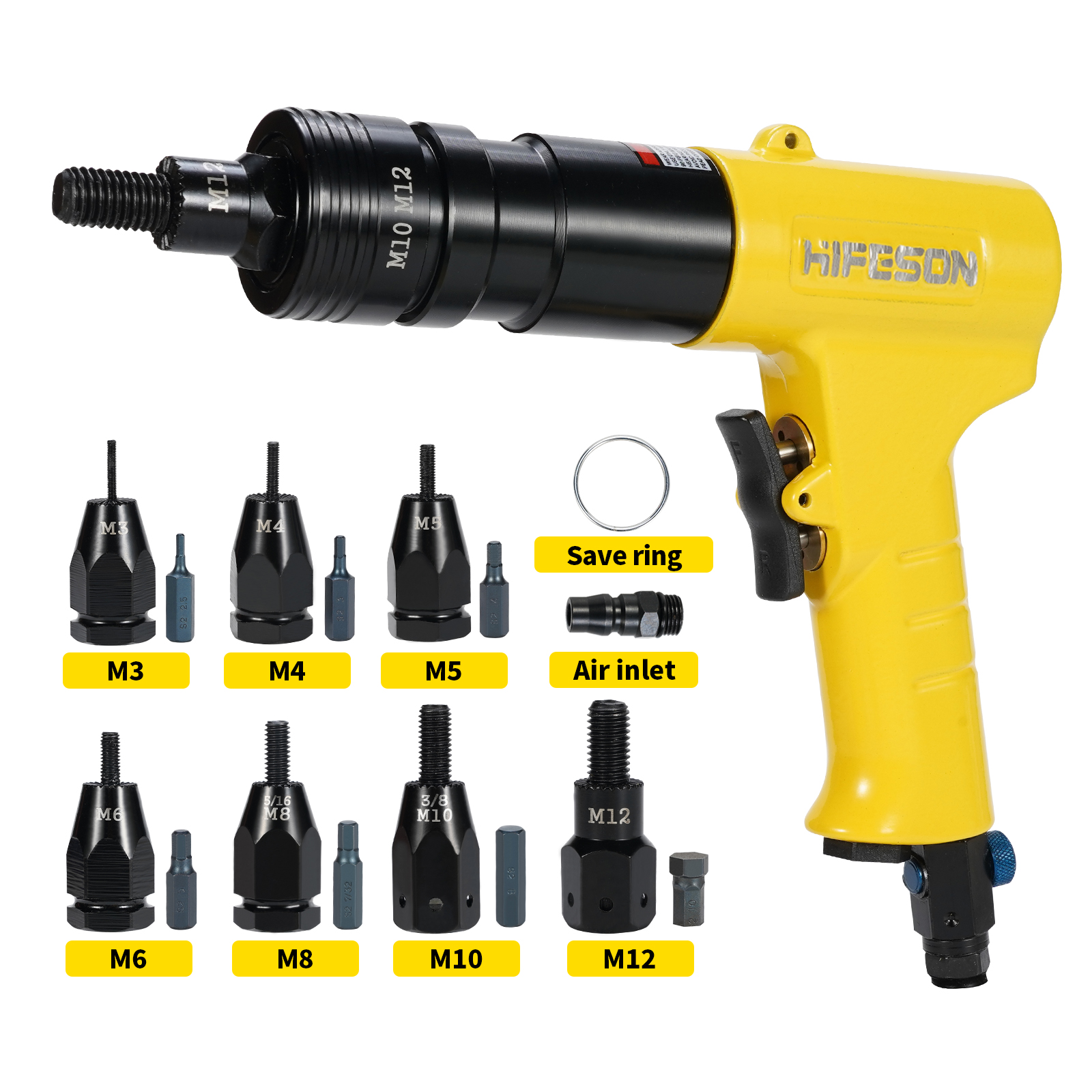 HIFESON Pneumatic Rivet Nut Gu - Rivet Setter Tool review and price