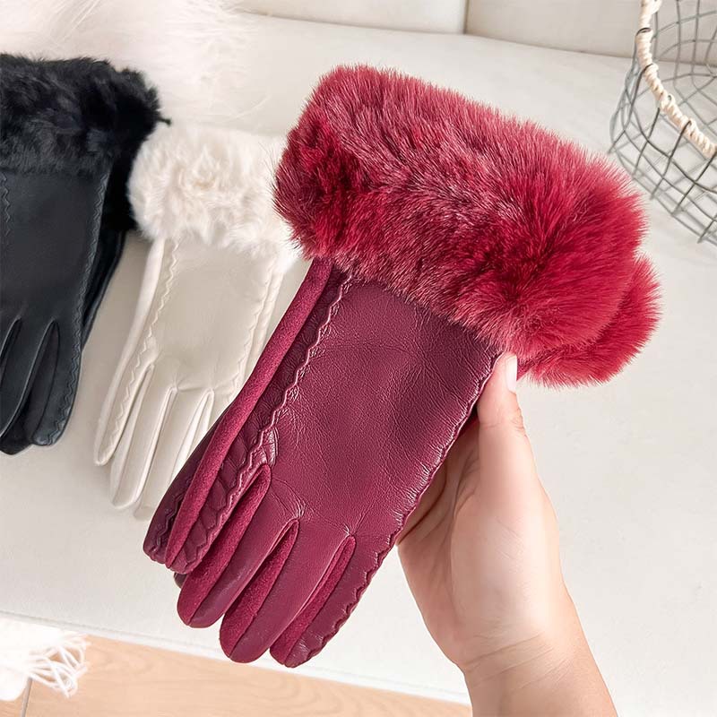 Women's New Fashion Fake Leath - Leather Work Winter Gloves review and price