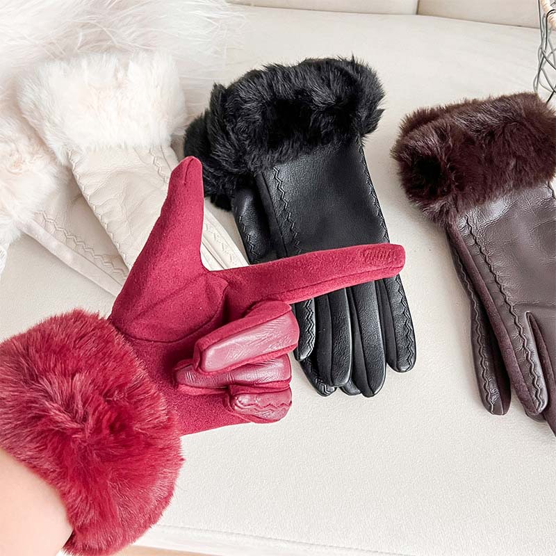 Women's New Fashion Fake Leath - Leather Work Winter Gloves review and price