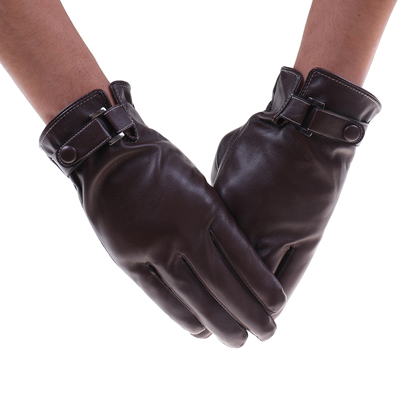 Cycling Pu Leather Gloves Wind - Leather Work Winter Gloves review and price