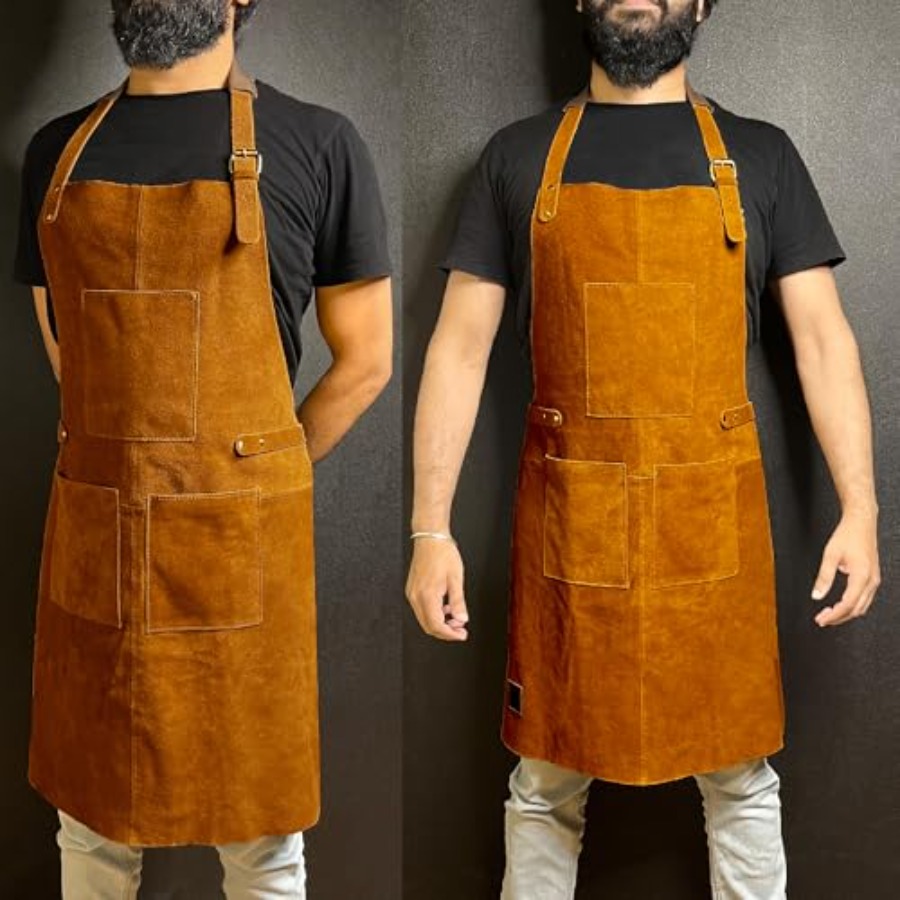 Leather Grill Work Apron with  - Leatherwork Apron review and price