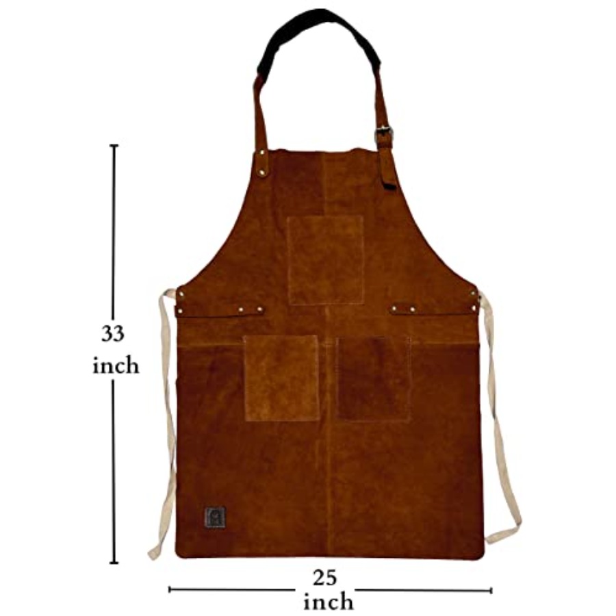 Leather Grill Work Apron with  - Leatherwork Apron review and price