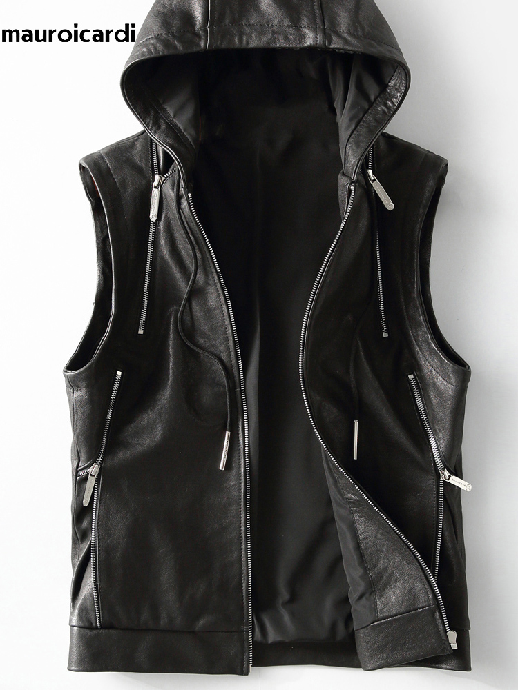 Mauroicardi Spring Autumn Luxu - Leather Work Vest review and price