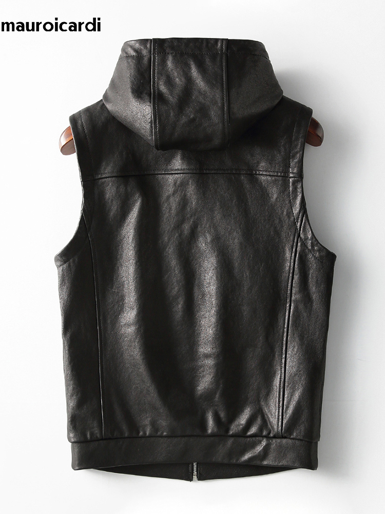 Mauroicardi Spring Autumn Luxu - Leather Work Vest review and price