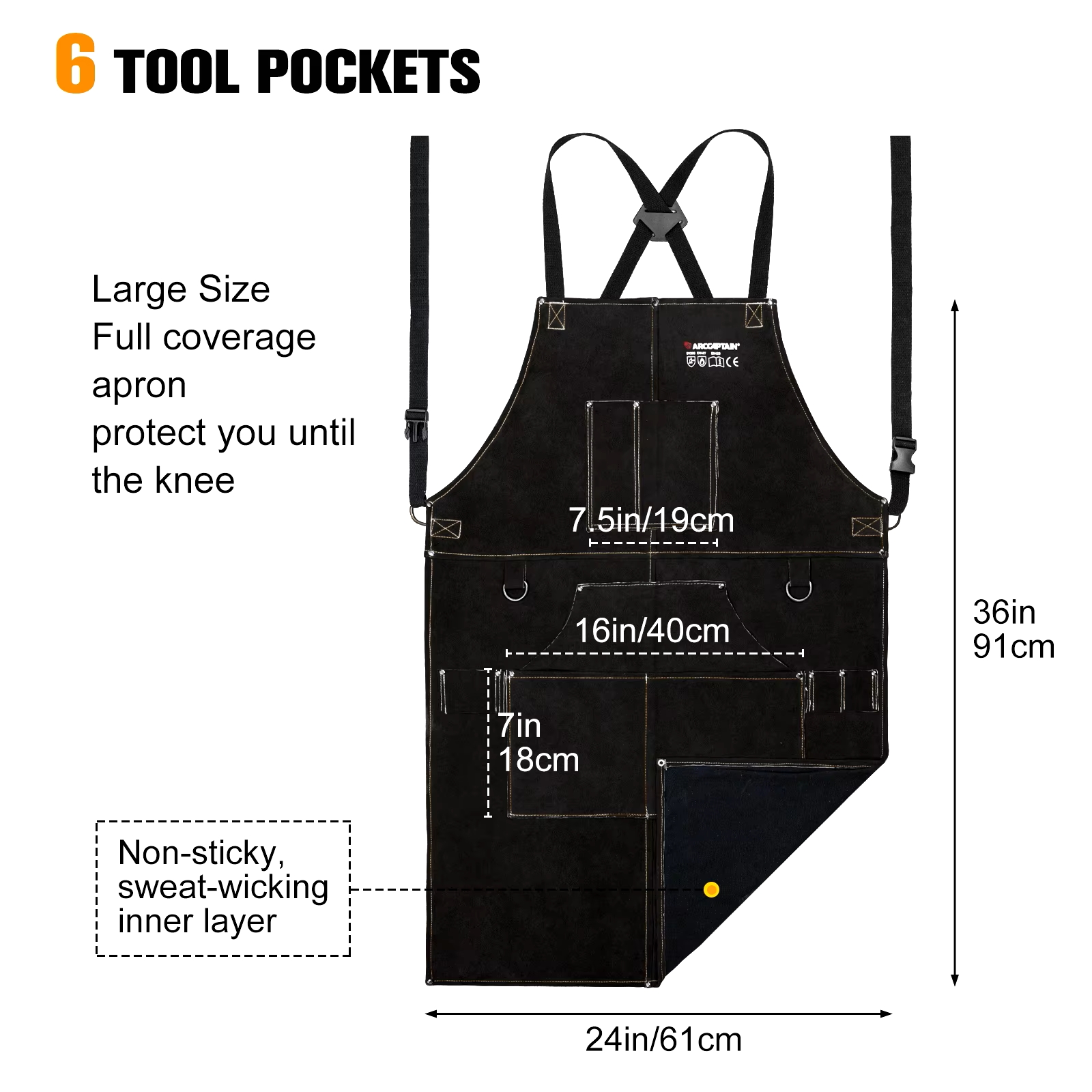ARCCAPTAIN Leather Welding Wor - Leatherwork Apron review and price