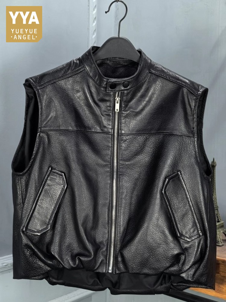 Autumn Fashion Natural Sheepsk - Leather Work Vest review and price
