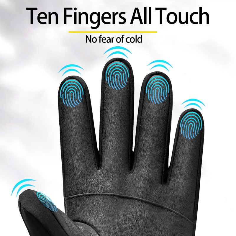 Thermal Winter Cycling Ski Glo - Leather Work Winter Gloves review and price