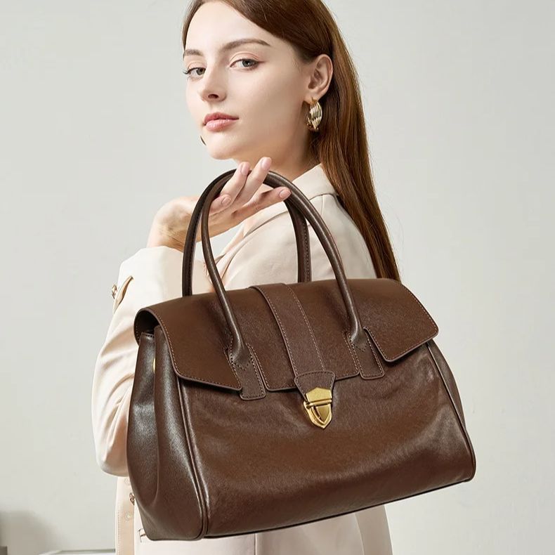 Women's Leather Briefcase: Cro - Leather Work Japan review and price