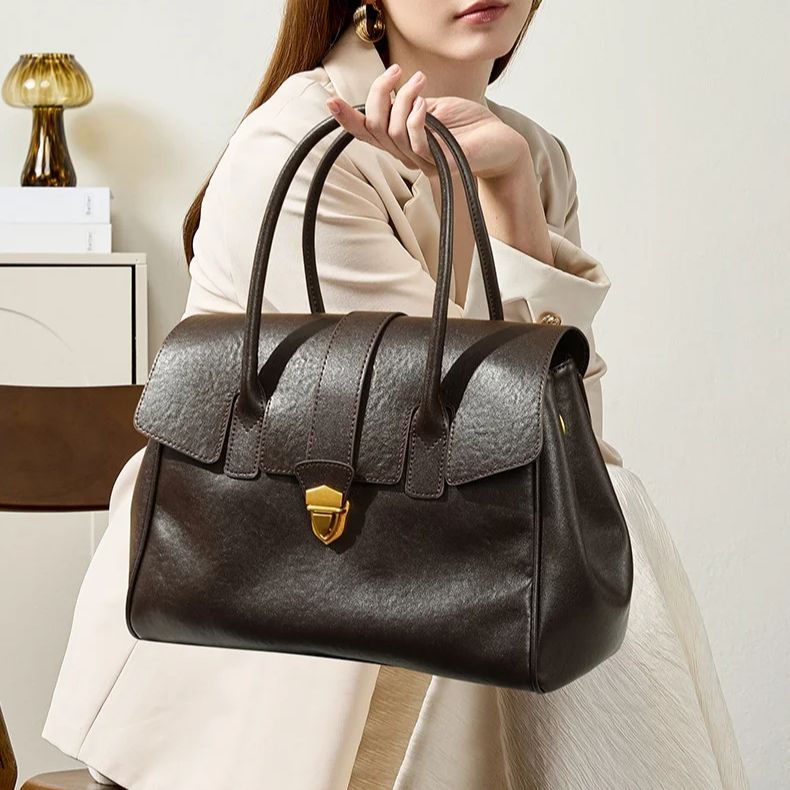Women's Leather Briefcase: Cro - Leather Work Japan review and price