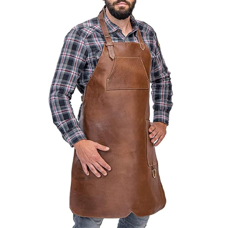 PU Hanging Neck Leather Apron  - Leatherwork Apron review and price
