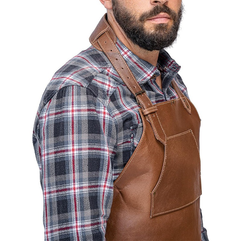 PU Hanging Neck Leather Apron  - Leatherwork Apron review and price