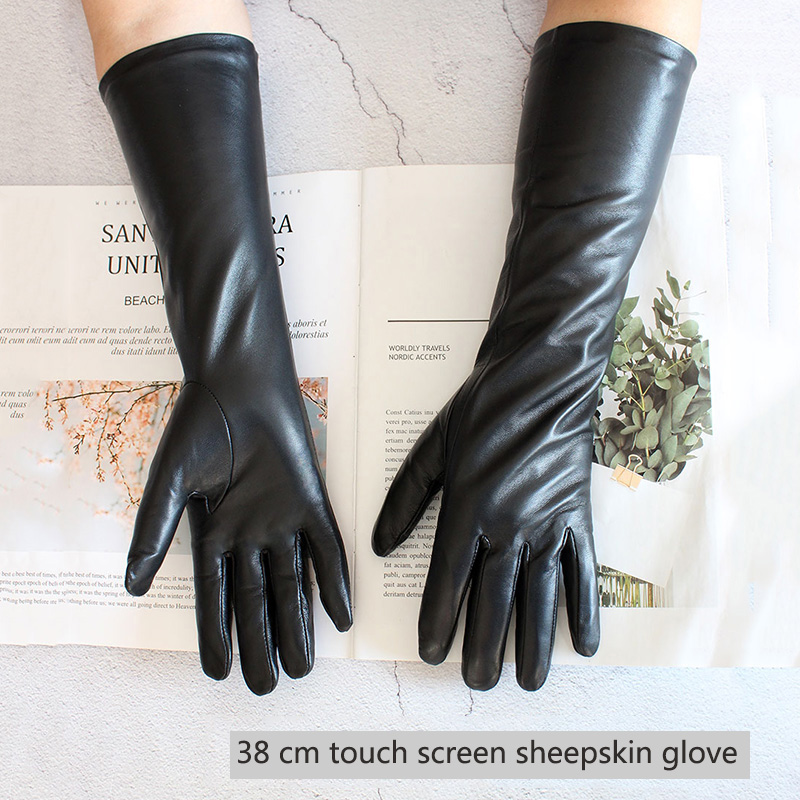 Touch Screen Extra Long Leathe - Leather Work Winter Gloves review and price