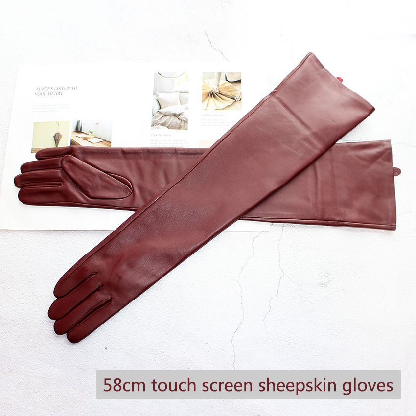 Touch Screen Extra Long Leathe - Leather Work Winter Gloves review and price