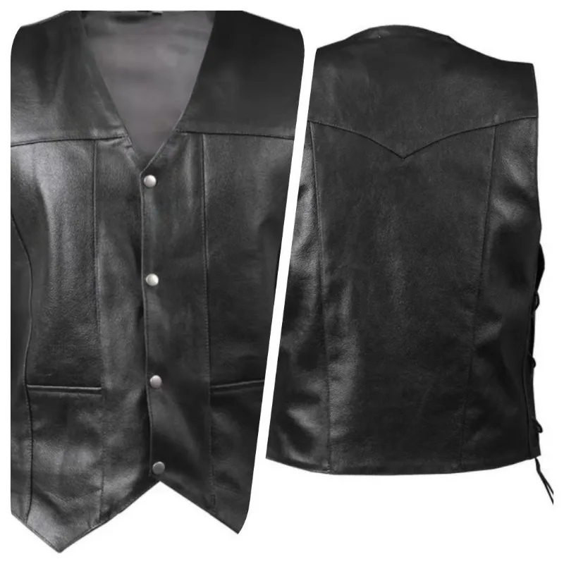 Men's Punk Style Denim Vest wi - Leather Work Vest review and price