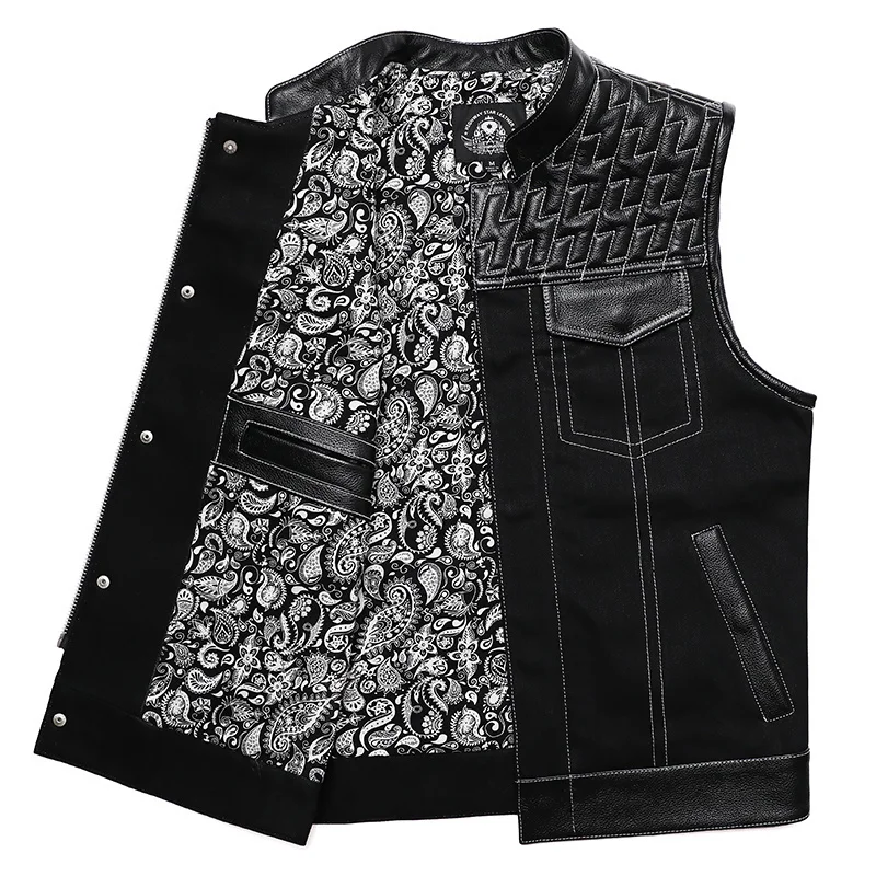 SOA Club Style Motorcycle Leat - Leather Work Vest review and price