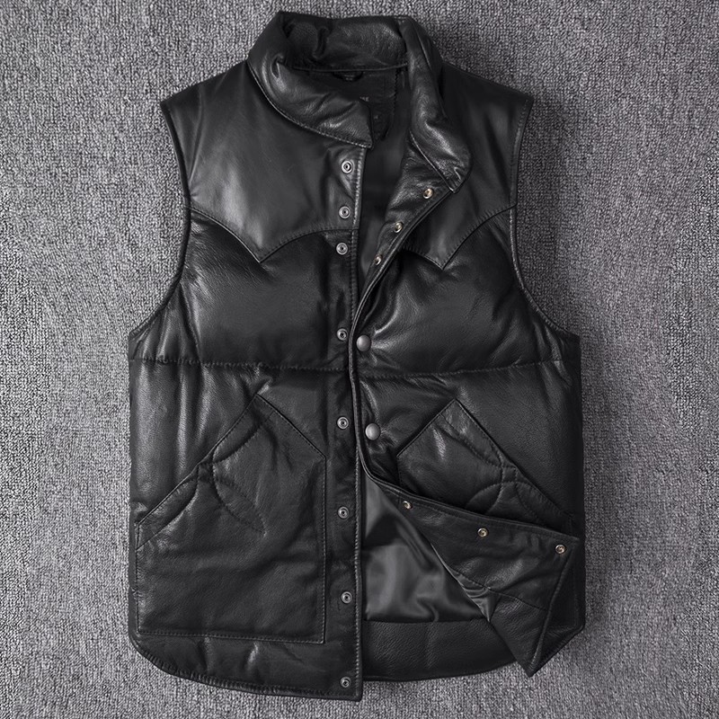 Men's Slim Fit Leather Jacket  - Leather Work Vest review and price