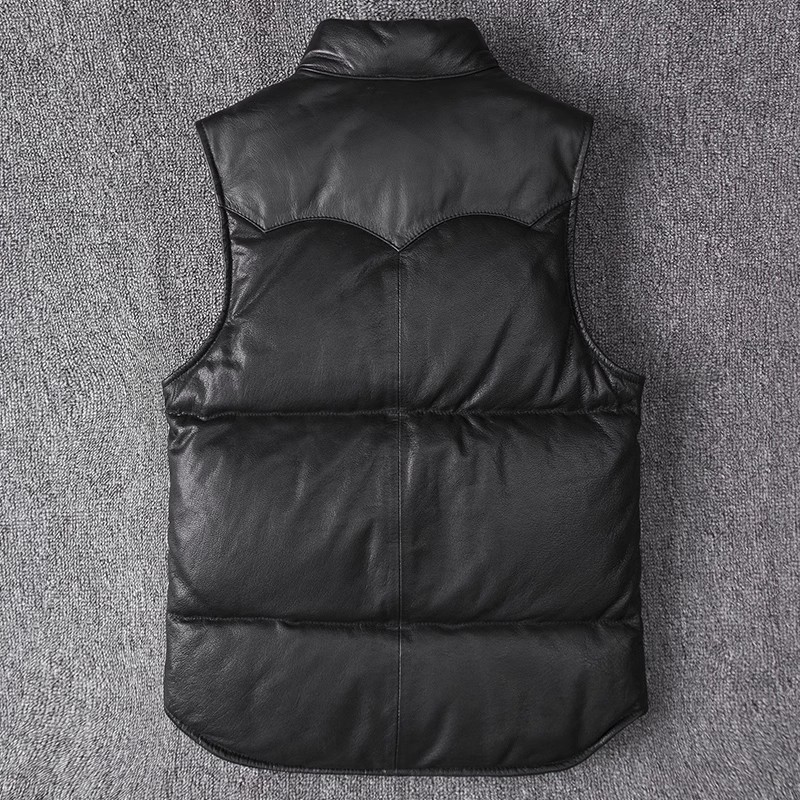 Men's Slim Fit Leather Jacket  - Leather Work Vest review and price