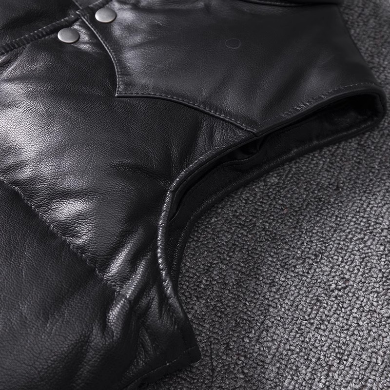 Men's Slim Fit Leather Jacket  - Leather Work Vest review and price