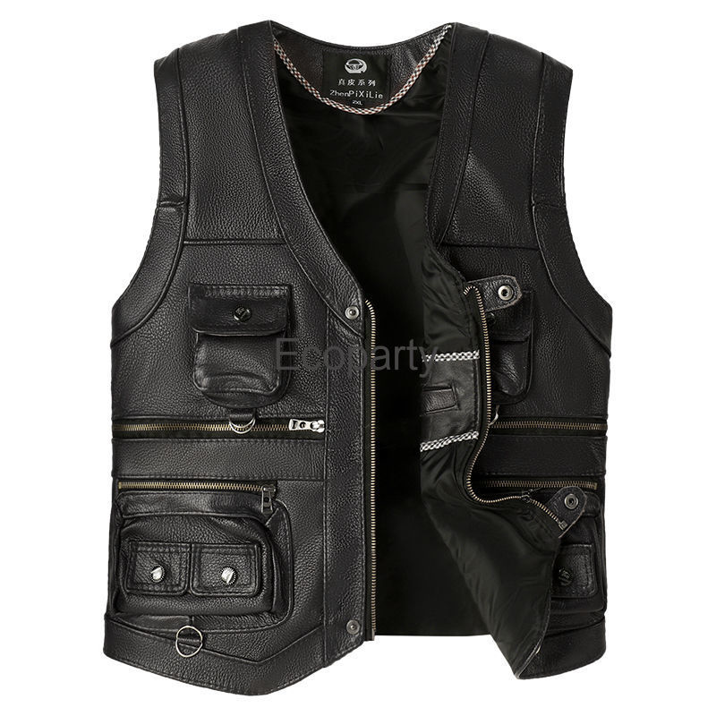 2024 Autumn Winter Leather Ves - Leather Work Vest review and price