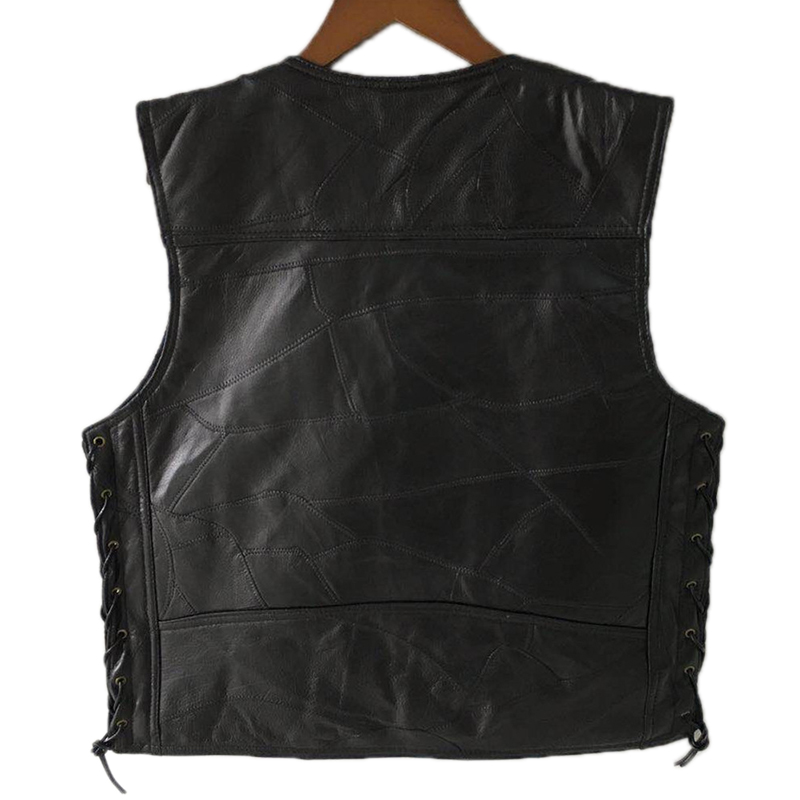 2025 Black Leather Motorcycle  - Leather Work Vest review and price