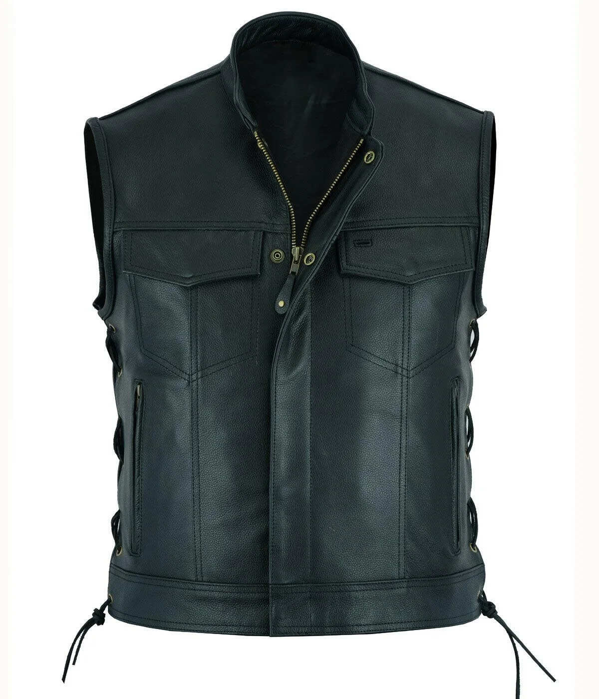 Vest Leather Punk Fashion Casu - Leather Work Vest review and price