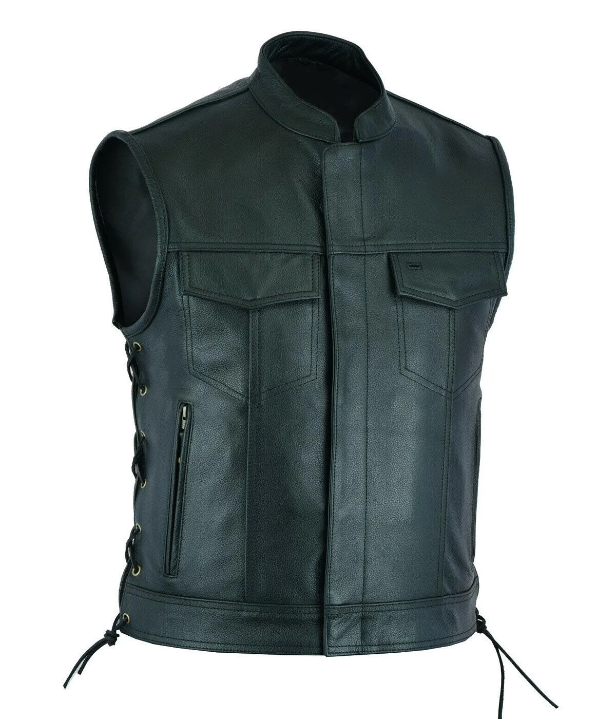 Vest Leather Punk Fashion Casu - Leather Work Vest review and price