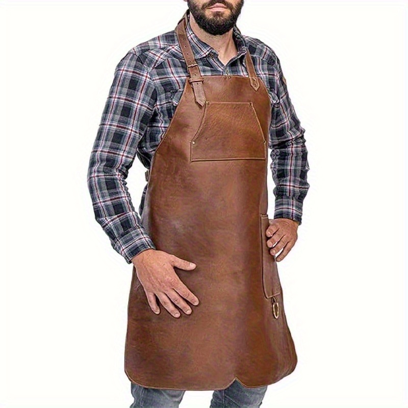 Stylish British-Inspired PU Le - Leatherwork Apron review and price