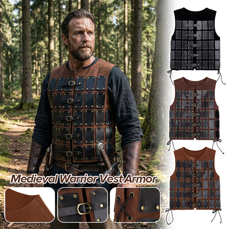 Medieval Viking Pirate Knight  - Leather Work Vest review and price