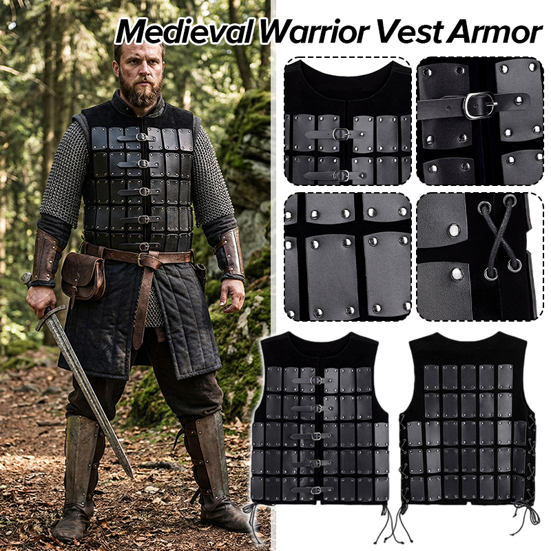 Medieval Viking Pirate Knight  - Leather Work Vest review and price